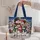 Snowman Family Christmas Keepsake for Winter Holiday Gifting and Festive Seasonal Style Quilted Tote Bag - 5