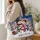 Snowman Family Christmas Keepsake for Winter Holiday Gifting and Festive Seasonal Style Quilted Tote Bag - 3