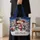 Snowman Family Christmas Keepsake for Winter Holiday Gifting and Festive Seasonal Style Quilted Tote Bag - 4
