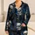 Blues Guitar Skull Motifs for Rock Music Fans and Easy Weekend Lounging at Home Satin Pajamas Set - 1