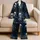 Blues Guitar Skull Motifs for Rock Music Fans and Easy Weekend Lounging at Home Satin Pajamas Set - 5