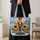 Nutcracker Soldier and Sunflowers for a Whimsical Christmas Holiday Gift Quilted Tote Bag - 4