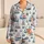 Sailboats and Nautical Wheels for Coastal Getaways and Relaxed Summer Evenings Satin Pajamas Set - 1