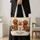 Three Festive Christmas Poodles for Cozy Holiday Cheer and Poodle Lover Gift Giving Quilted Tote Bag - 4
