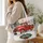 Christmas Chicken Red Truck Holiday Farmhouse Gift for Chicken Lovers and Farmhouse Fans Quilted Tote Bag - 3