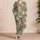 Cream Lilies and Rust Marigolds for Relaxed Coastal Evenings and Summer Getaways at Home Satin Pajamas Set - 4