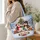 Cute Penguin Snowman Christmas Scene for Festive Winter Cheer and Penguin Lovers Quilted Tote Bag - 3