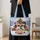Cute Penguin Snowman Christmas Scene for Festive Winter Cheer and Penguin Lovers Quilted Tote Bag - 4