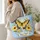 Golden Butterfly And Wildflowers For Spring Garden Gifts For Nature Loving Mothers Quilted Tote Bag - 3