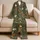 Tropical Wildflowers and Ferns for Relaxed Coastal Getaways and Summer Lounging Satin Pajamas Set - 5