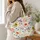 Watercolor Wildflower Garden Blooms for Spring Birthdays and Everyday Garden Lovers Quilted Tote Bag - 3