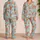 Watercolor Crabs And Lobsters For Coastal Summer Beach Getaways Satin Pajamas Set - 2