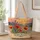 Colorful Sunset Wildflower Meadow Keepsake for Nature Lovers and Garden Enthusiasts Quilted Tote Bag - 1