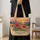Colorful Sunset Wildflower Meadow Keepsake for Nature Lovers and Garden Enthusiasts Quilted Tote Bag - 4