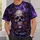 Purple Floral Skull With Gothic Night Mood For Alternative Style And Halloween Fans All-over Print Unisex T-shirt - 6