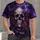 Purple Floral Skull With Gothic Night Mood For Alternative Style And Halloween Fans All-over Print Unisex T-shirt - 1