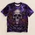 Purple Floral Skull With Gothic Night Mood For Alternative Style And Halloween Fans All-over Print Unisex T-shirt - 5