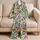 Tropical Hibiscus and Palm Leaves for Relaxed Island Getaways and Summer Lounging Satin Pajamas Set - 5