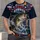 Moonlit Bass Fishing With Patriotic Colors for Anglers and Outdoor Weekends All-over Print Unisex T-shirt - 1