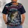 Moonlit Bass Fishing With Patriotic Colors for Anglers and Outdoor Weekends All-over Print Unisex T-shirt - 4