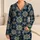 Vintage Teal Medallion Florals for Relaxed Summer Vacation Style Satin Pajamas Set - 1