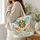 Colorful Bee and Wildflower Garden for Springtime Gifts for Nature Lovers and Gardeners Quilted Tote Bag - 3