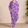 Playful Purple Octopus and Sea Bubble Motifs for Tropical Beach Days Satin Pajamas Set - 4