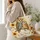 Owl Pair and Sunflowers for Nature Lovers, Summer Cottagecore Gift for Her Quilted Tote Bag - 3