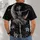 Open-Armed Skeleton Ballerina Beneath Crescent Moon for Gothic Halloween Nights All-over Print Unisex T-shirt - 4