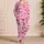 Hot Pink Ribbon Bows for Cozy Valentine's Evenings and Sweet Gift Giving at Home Satin Pajamas Set - 4