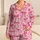 Hot Pink Ribbon Bows for Cozy Valentine's Evenings and Sweet Gift Giving at Home Satin Pajamas Set - 1