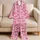 Hot Pink Ribbon Bows for Cozy Valentine's Evenings and Sweet Gift Giving at Home Satin Pajamas Set - 5