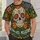 Sugar Skull and Marigold Flourishes for Day of the Dead and Halloween Celebrations All-over Print Unisex T-shirt - 8