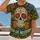 Sugar Skull and Marigold Flourishes for Day of the Dead and Halloween Celebrations All-over Print Unisex T-shirt - 4