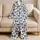 Navy Bow Motif for Cozy Holiday Lounging and Elegant Gift Giving Satin Pajamas Set - 5