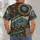 Turquoise Cactus and Western Tooled Scrolls for Southwestern Desert Living and Travel All-over Print Unisex T-shirt - 4