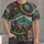 Turquoise Cactus and Western Tooled Scrolls for Southwestern Desert Living and Travel All-over Print Unisex T-shirt - 1
