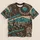 Turquoise Cactus and Western Tooled Scrolls for Southwestern Desert Living and Travel All-over Print Unisex T-shirt - 5