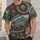 Turquoise Cactus and Western Tooled Scrolls for Southwestern Desert Living and Travel All-over Print Unisex T-shirt - 6