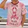 Pink Breast Cancer Awareness Ribbon with Faith Hope Courage for Supportive Everyday Wear All-over Print Unisex T-shirt - 2