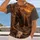 Brown Bear and Longhorn Skull in Desert Canyon for Rugged Outdoor Weekend Style All-over Print Unisex T-shirt - 2
