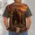 Brown Bear and Longhorn Skull in Desert Canyon for Rugged Outdoor Weekend Style All-over Print Unisex T-shirt - 4
