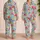 Colorful Summer Flowers for Sunny Beach Vacations and Relaxed Getaways Satin Pajamas Set - 2