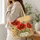 Scarlet Poppy Sunset Meadow for Botanical Garden Celebrations and Nature Lovers Quilted Tote Bag - 3