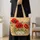 Scarlet Poppy Sunset Meadow for Botanical Garden Celebrations and Nature Lovers Quilted Tote Bag - 4