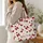Santa Hat Martini Glasses and Red Bows for Christmas Celebrations and Holiday Hosting Quilted Tote Bag - 3