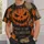 Patchwork Pumpkin Halloween Nightfall for Spooky Autumn Festival Celebrations All-over Print Unisex T-shirt - 6