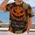 Patchwork Pumpkin Halloween Nightfall for Spooky Autumn Festival Celebrations All-over Print Unisex T-shirt - 2