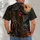 Haunted Scarecrow Beneath a Harvest Moon for Halloween Night and Autumn Fans All-over Print Unisex T-shirt - 4