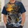 Skeleton Angler and Giant Fish at Sunset for Weekend Fishing and Outdoor Adventure All-over Print Unisex T-shirt - 6